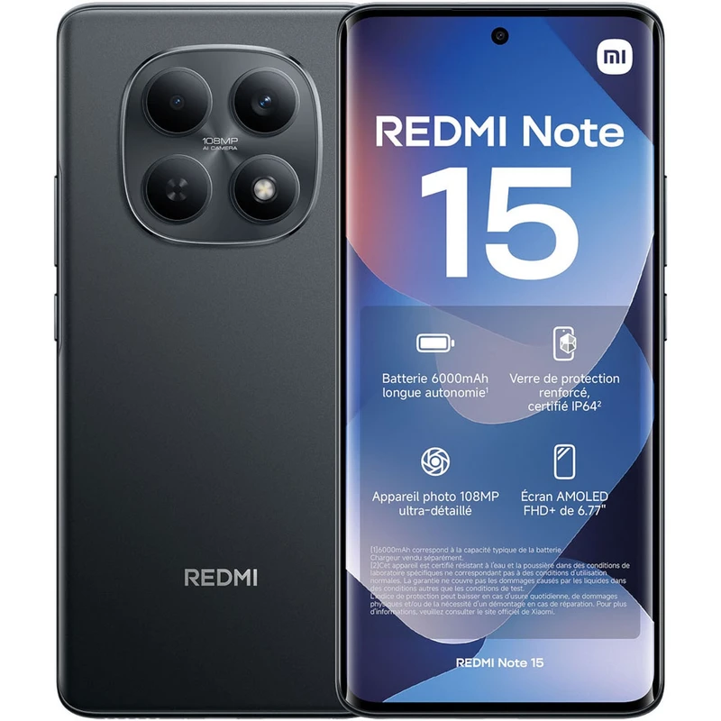 گوشی موبایل شیائومی redmi note 15 4g حافظه 256 گیگابایت رم 8 گیگابایت نمای ۲